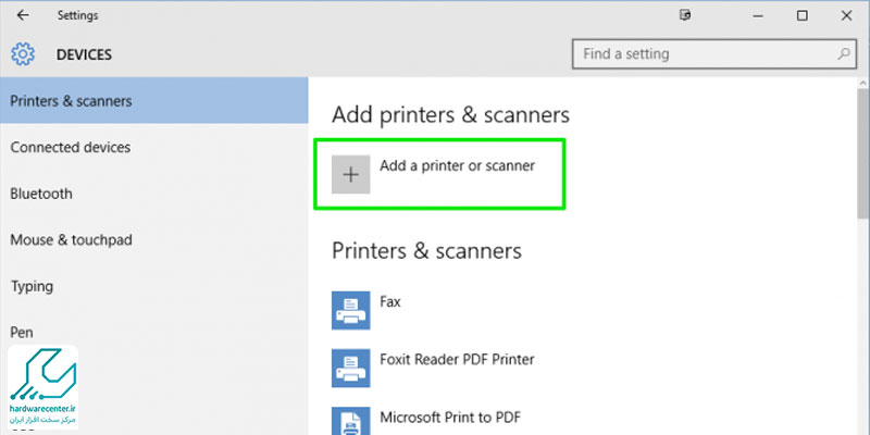نصب درایور پرینتر در ویندوز